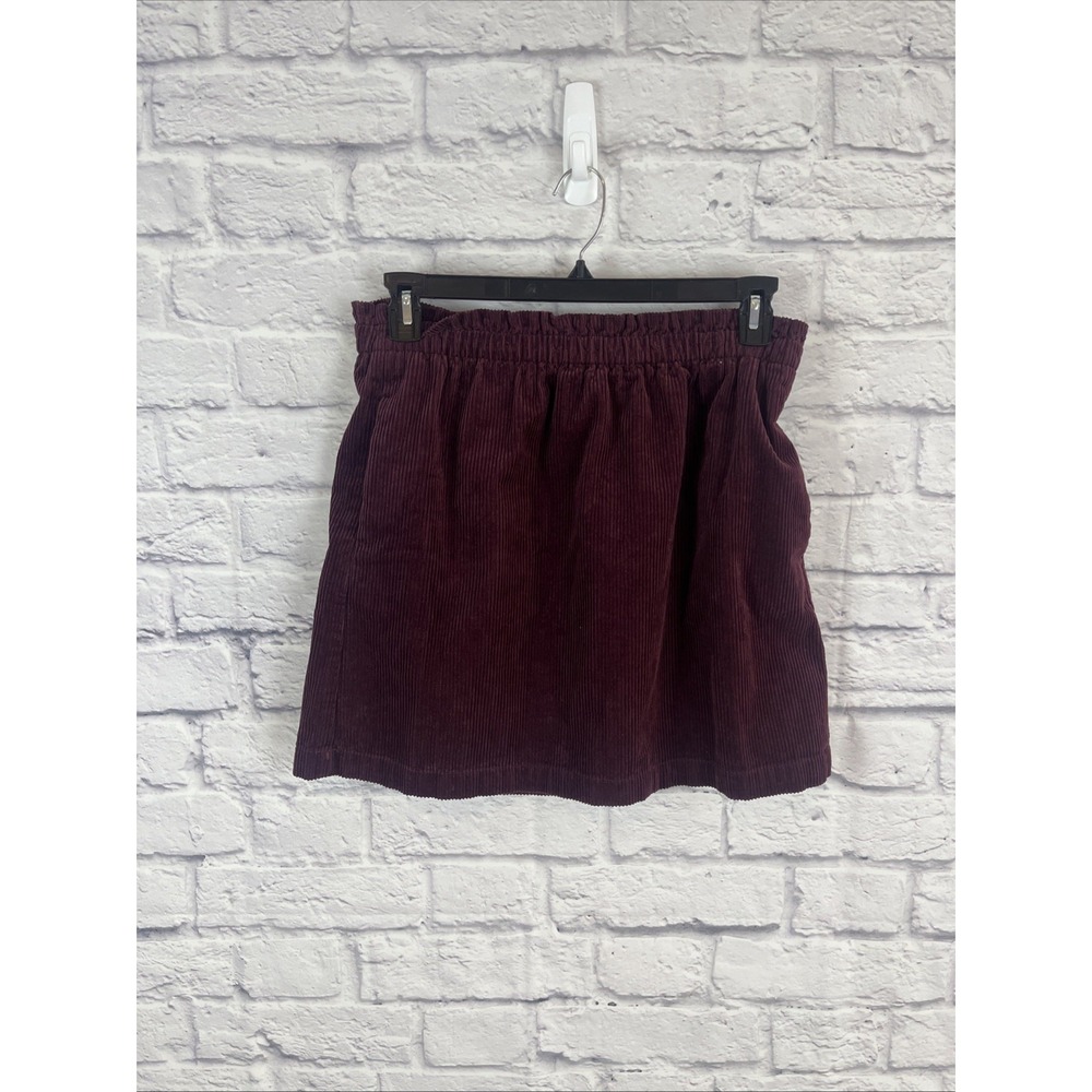 Loft NWT Preppy Academia Corduroy Elastic Waist Mini Skirt Size Medium